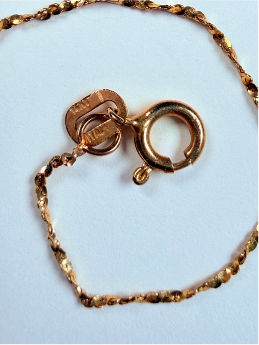 14K Solid Yellow Gold Serpentine Twist Chain .75MM Necklace Italy - Picture 2 of 6